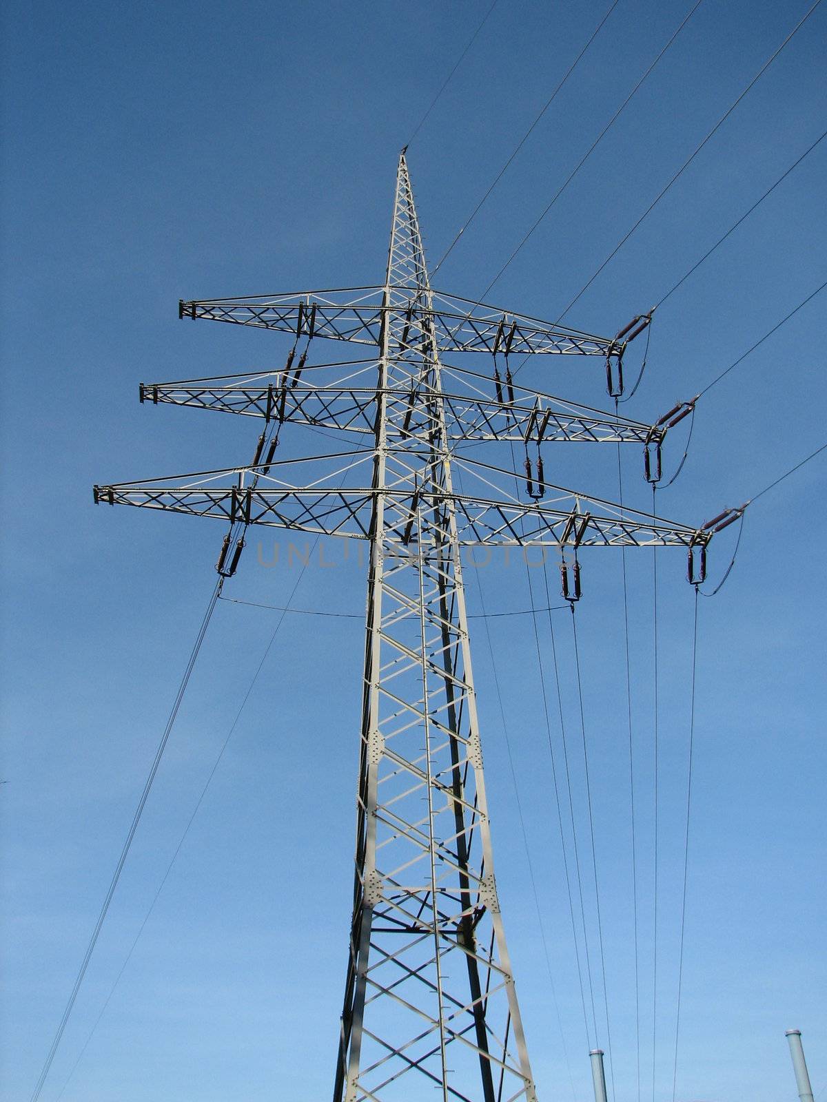 power supply lines, Emsland, Germany, 2008