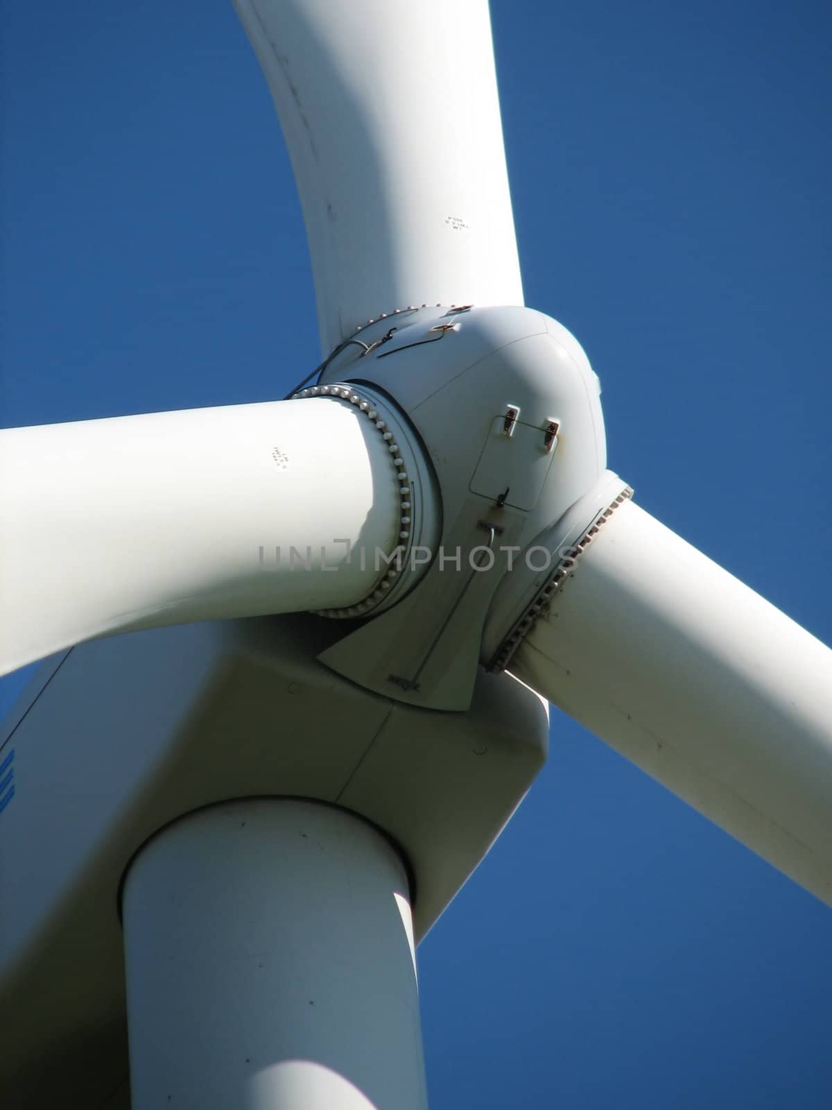 Detail of the rotorhead, Windmills, Emsland, Germany, 2007