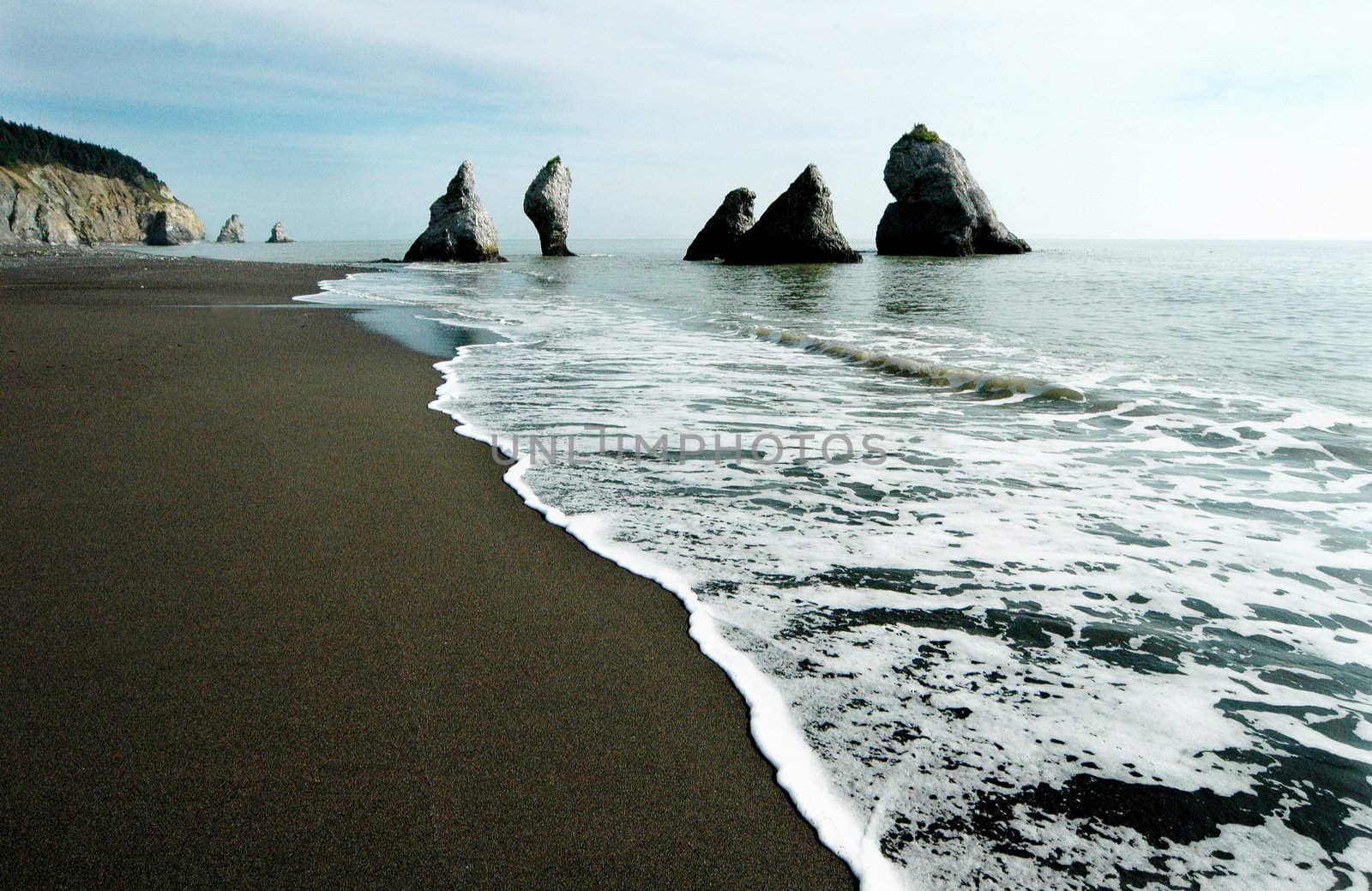 Sea landscape, sea of Okhotsk