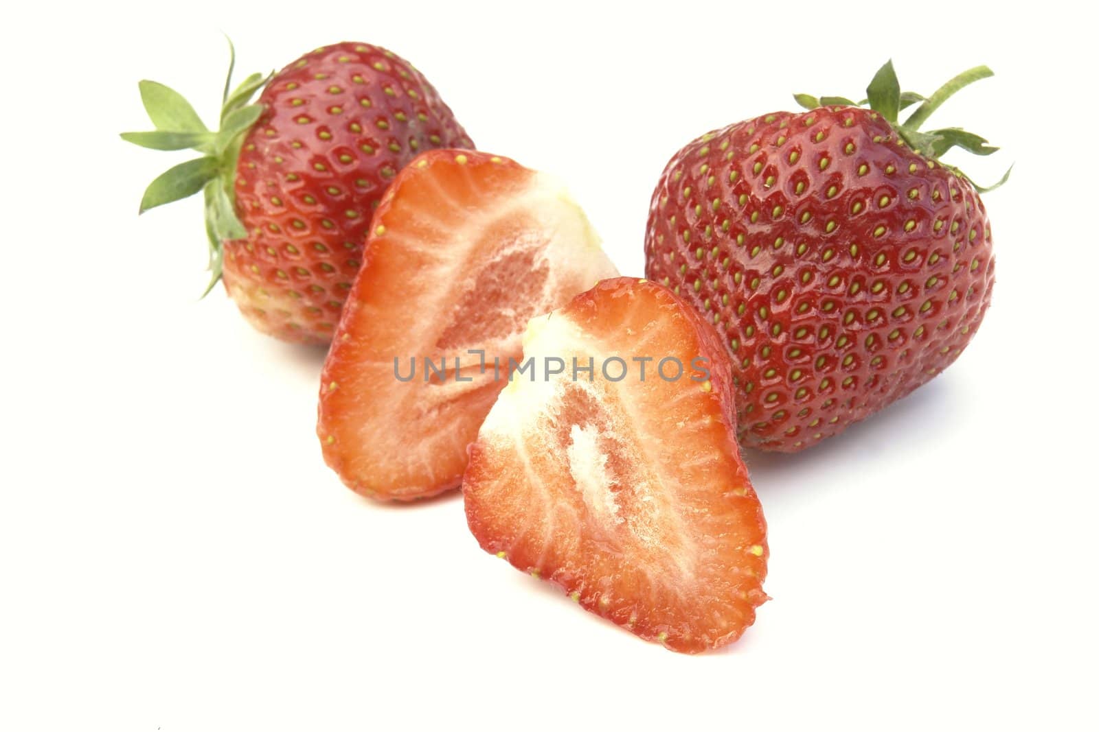 two strawberries and the half 