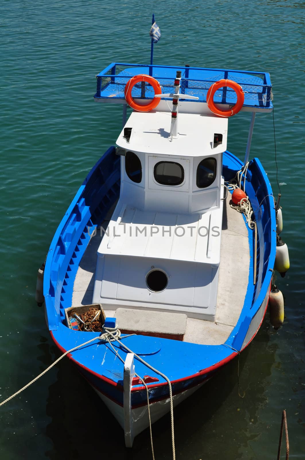 Fishing boat. Port of Heraklion, Crete, Greece