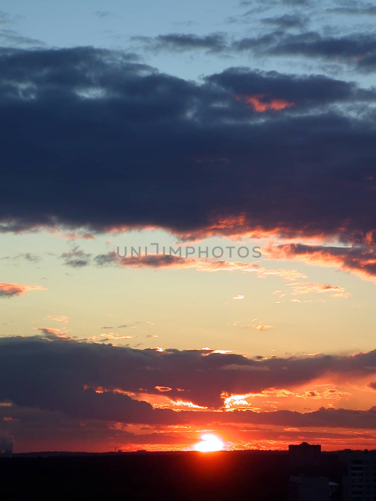 The sundown, nature, sky and  clouds, landscape