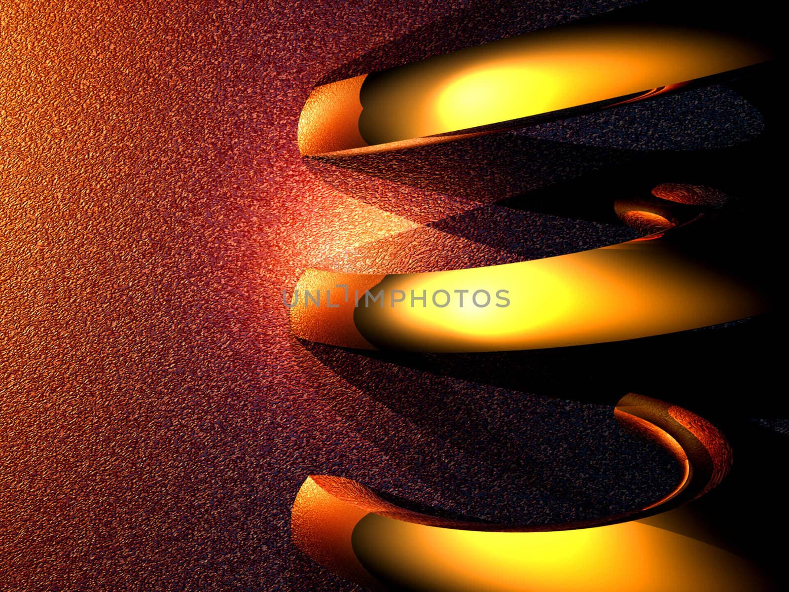 abstract fantasy image of metallic elements of design