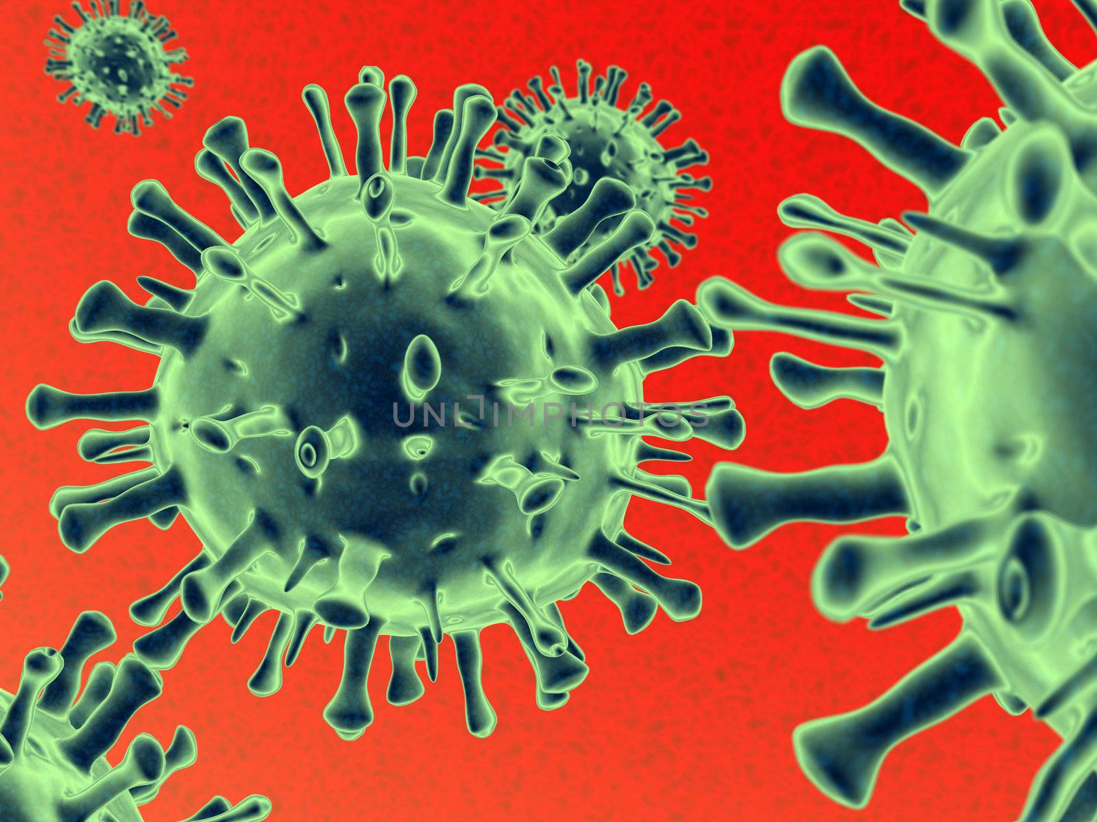 3d image of viruses