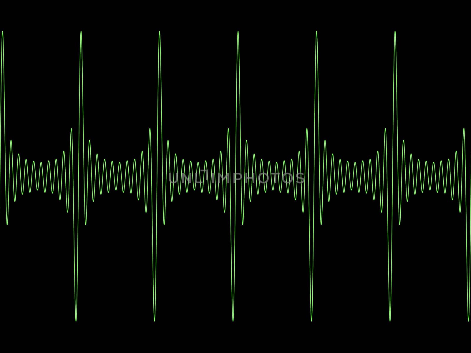 Green modulated sine wave  by tommroch