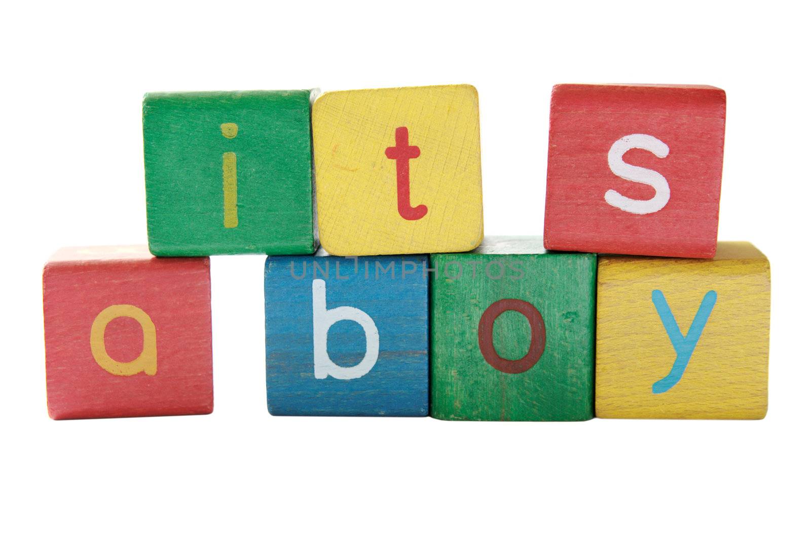 boy birth announcement in blocks by nebari