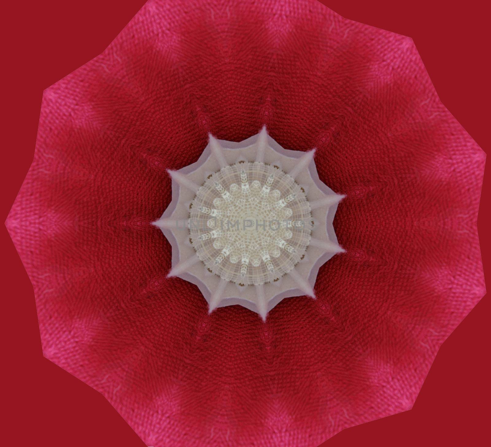 abstract in reds and grays with a star at the center
