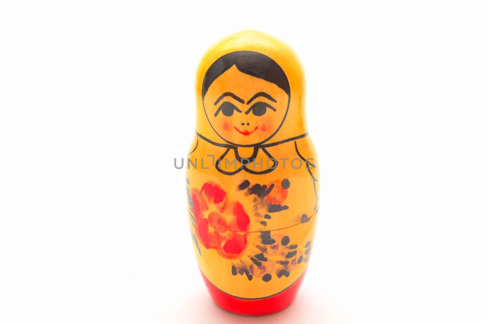 photo of the nesting doll on white background