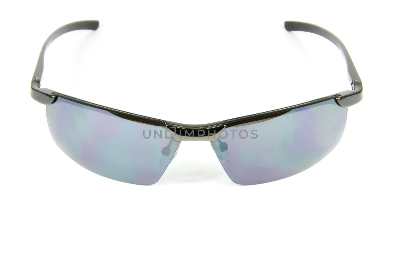 Stylish man sunglasses isolated on white background