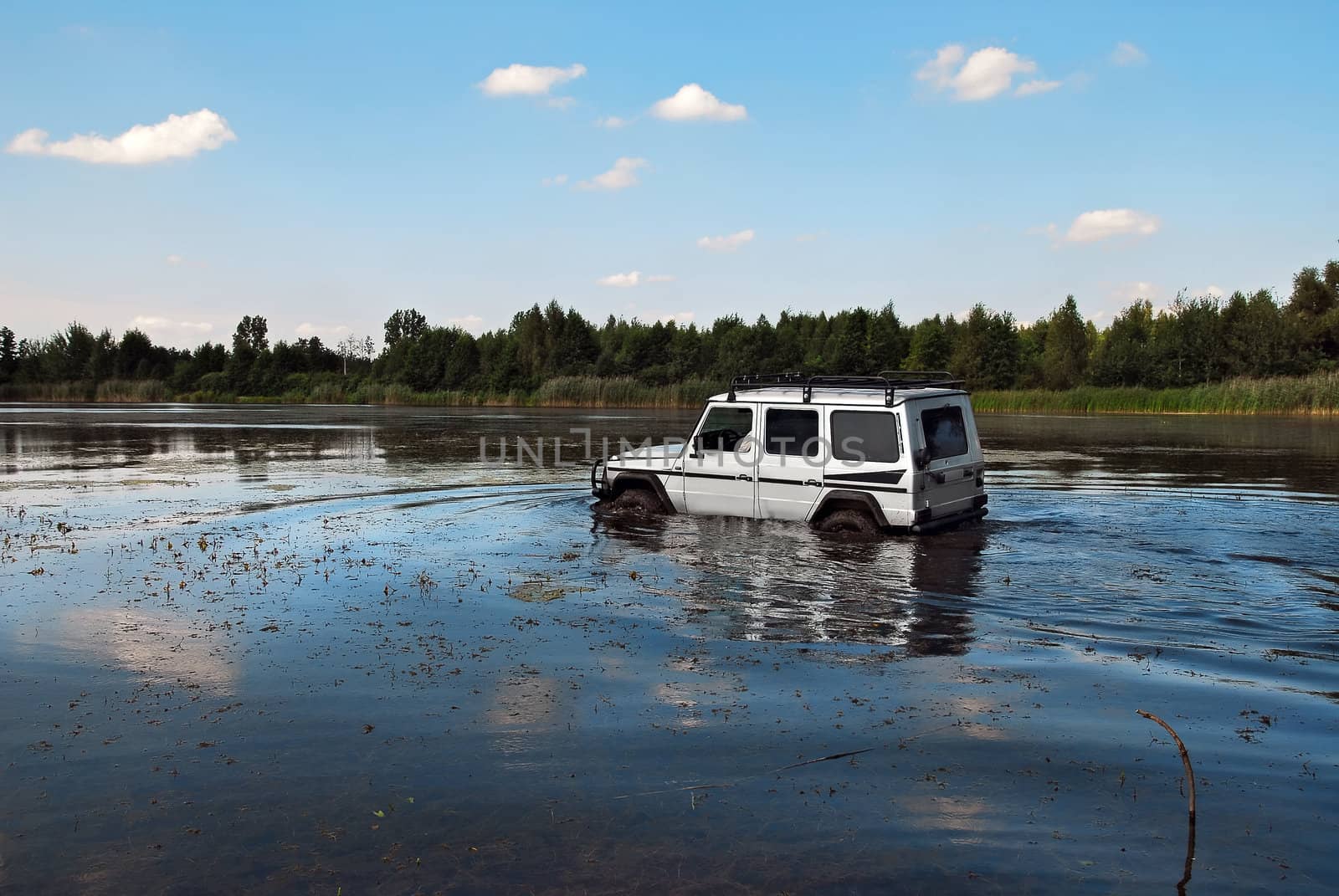 4x4 in the water by Vectorex