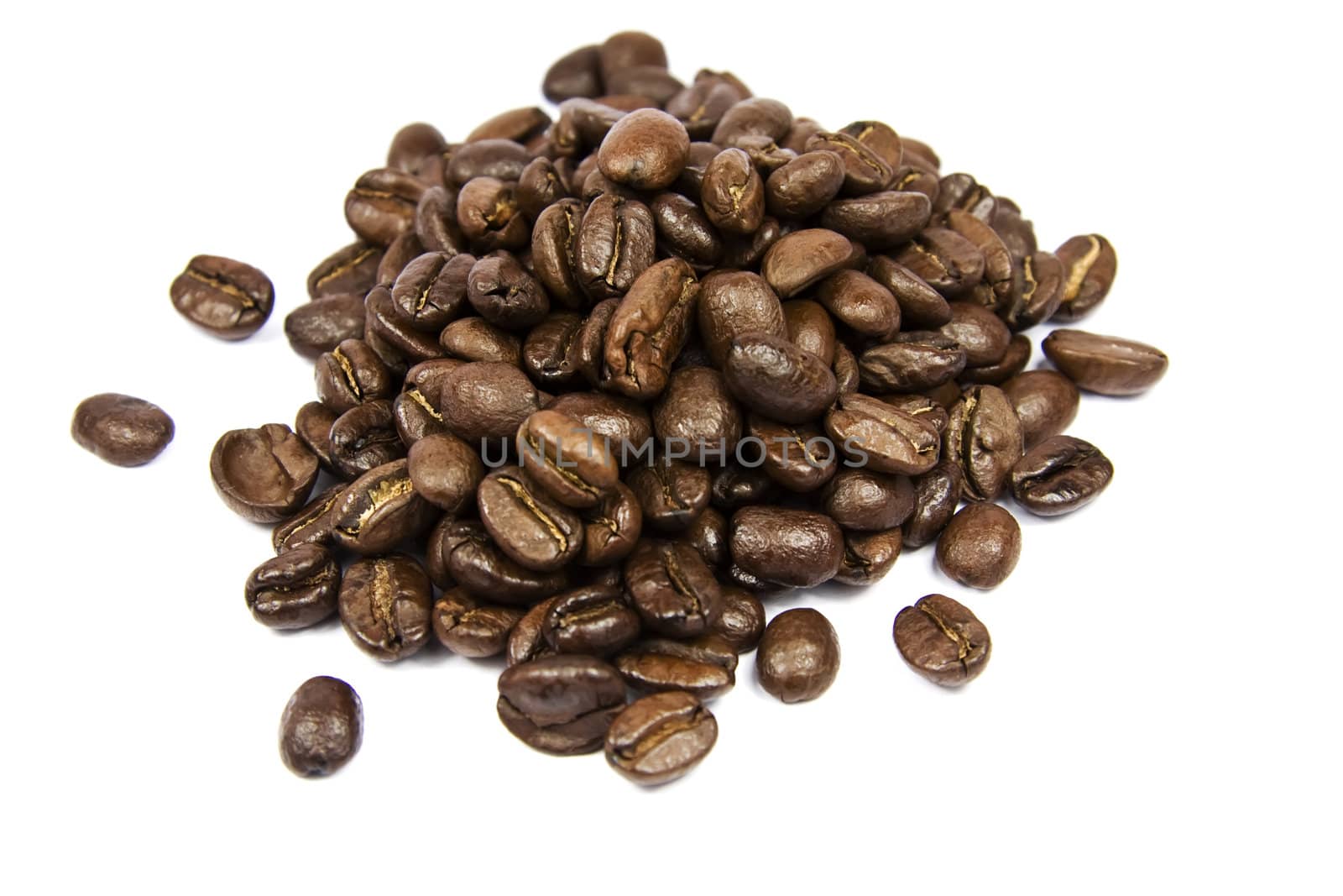 Coffe beans isolated on white background