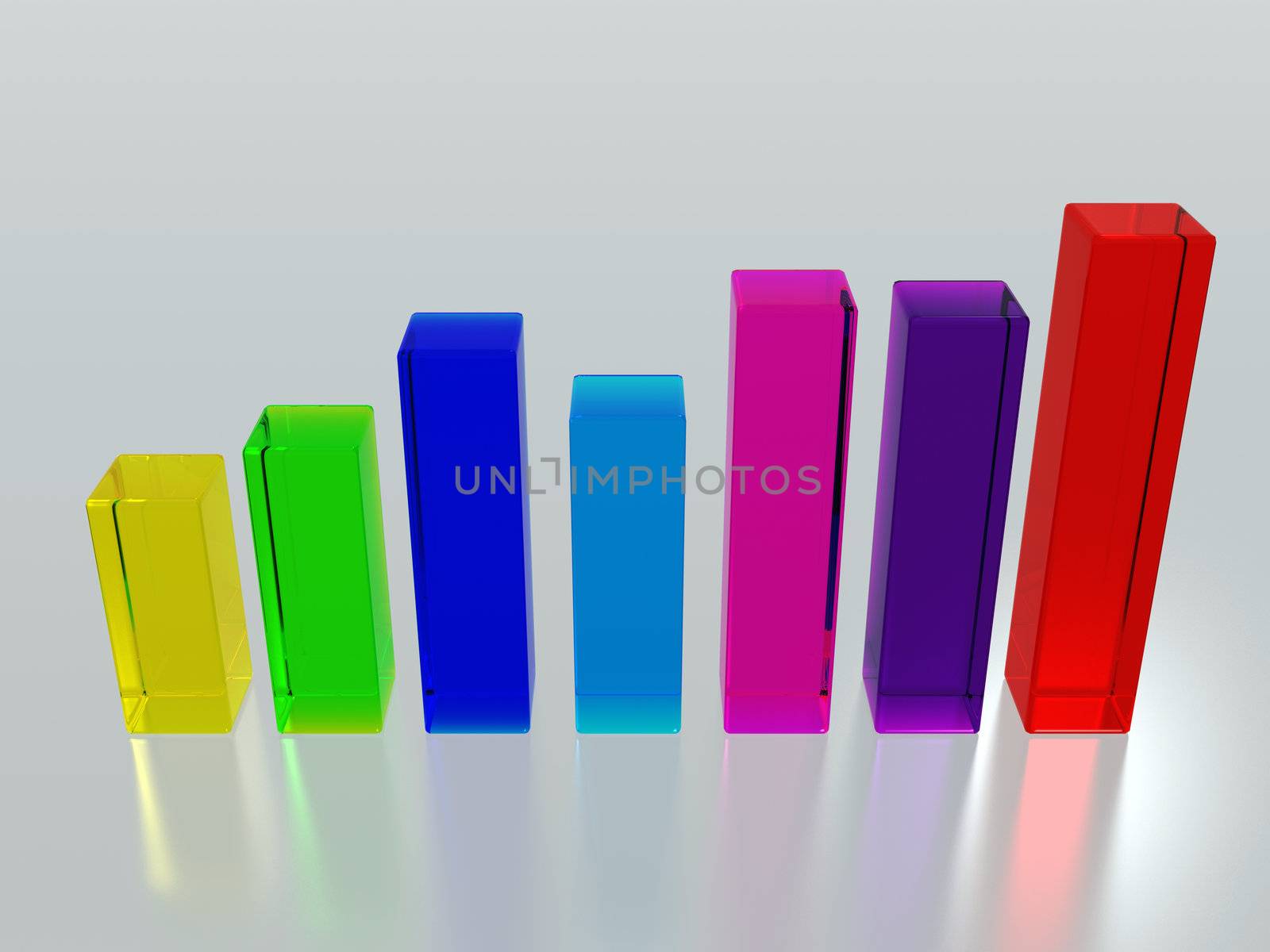 3d image of colored glossy bars
