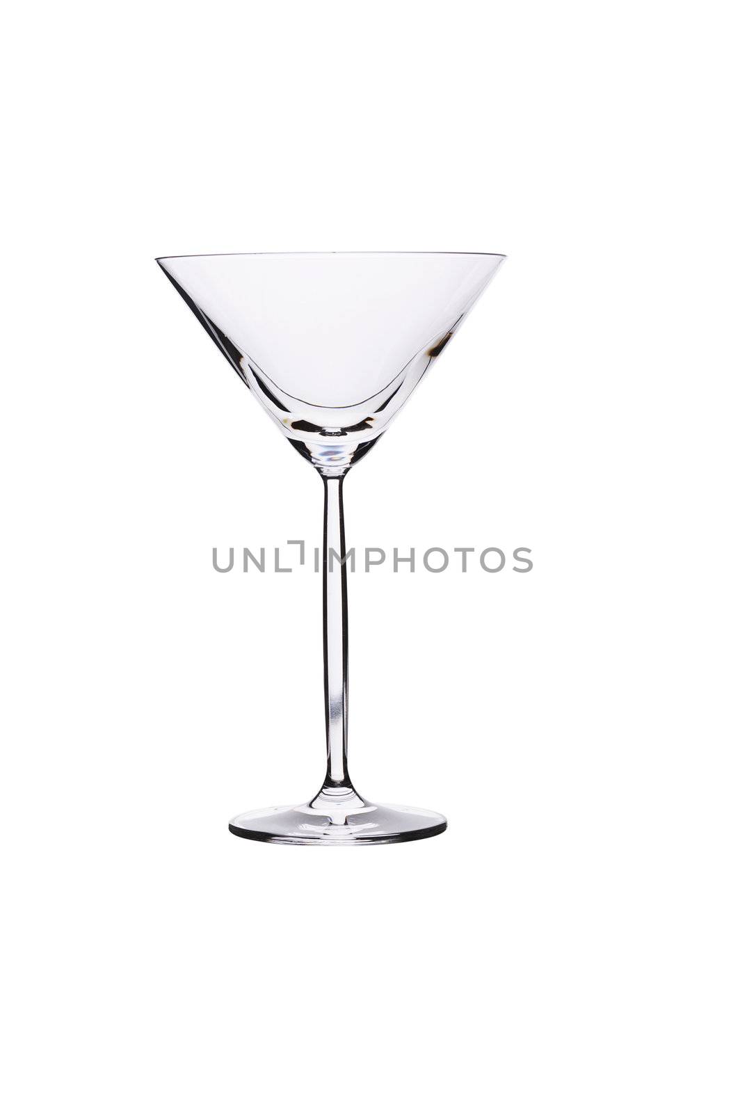 Isolated cocktail glass with clipping path on white background