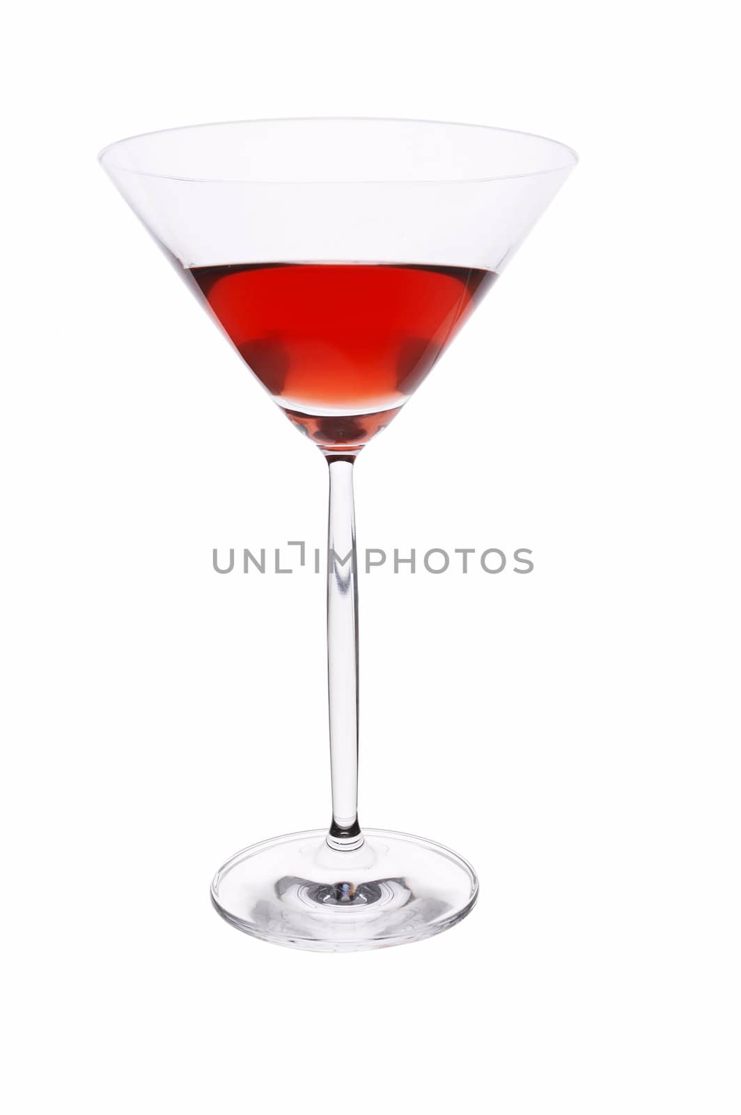 Isolated red cocktail.
