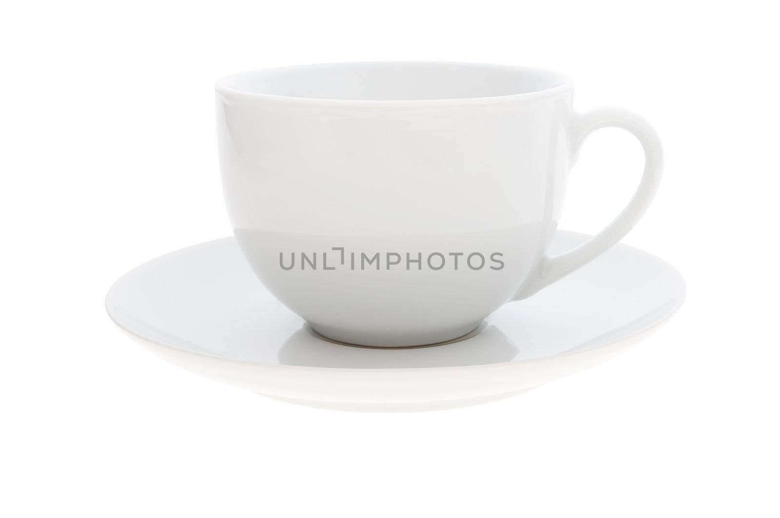 White coffee cup on white background with clipping path