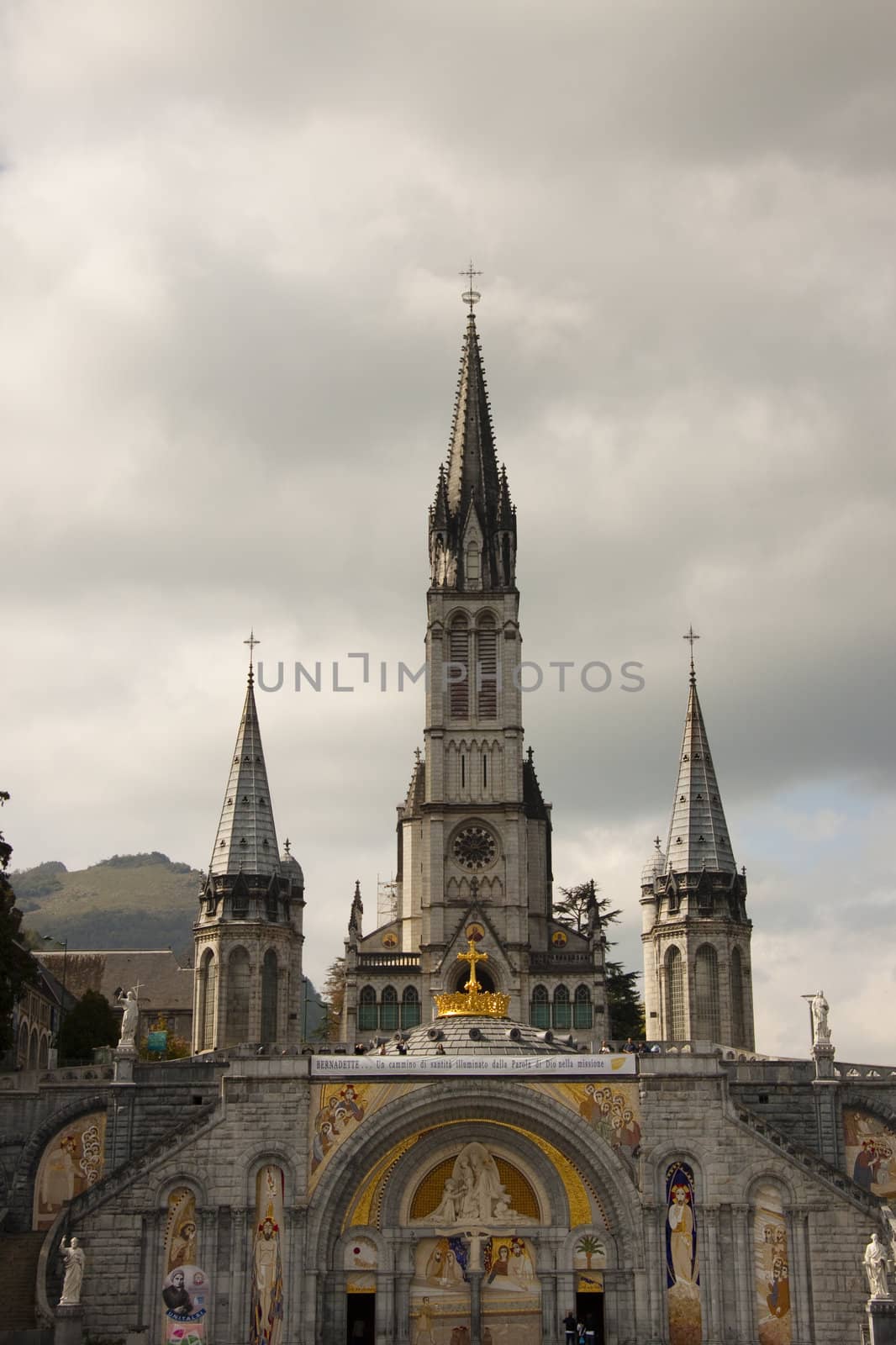 France - Cathedral of Lourdes  by parys
