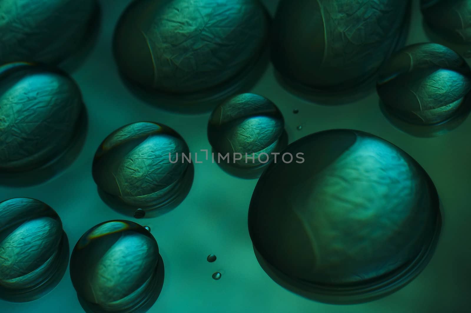 Closeup of water bubbles