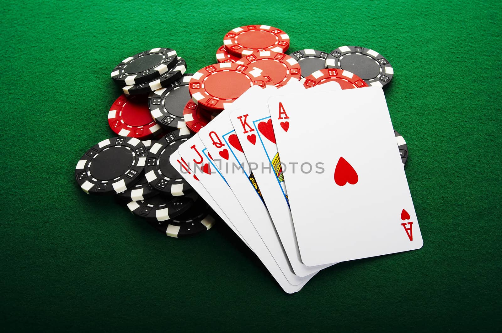 The best poker hand, royal flush