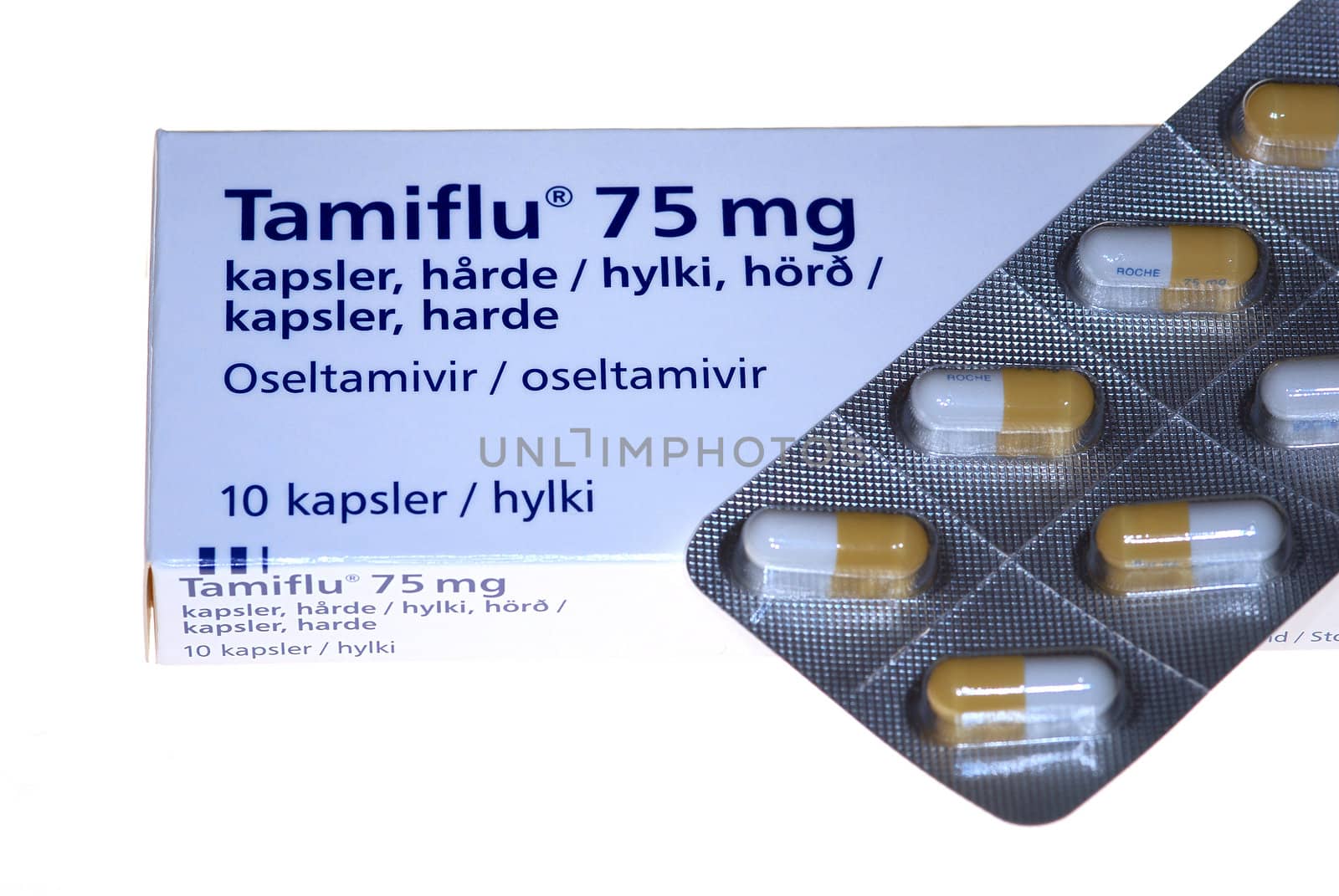 Tamiflu 75mg from Roche.
Selectiv focus.
