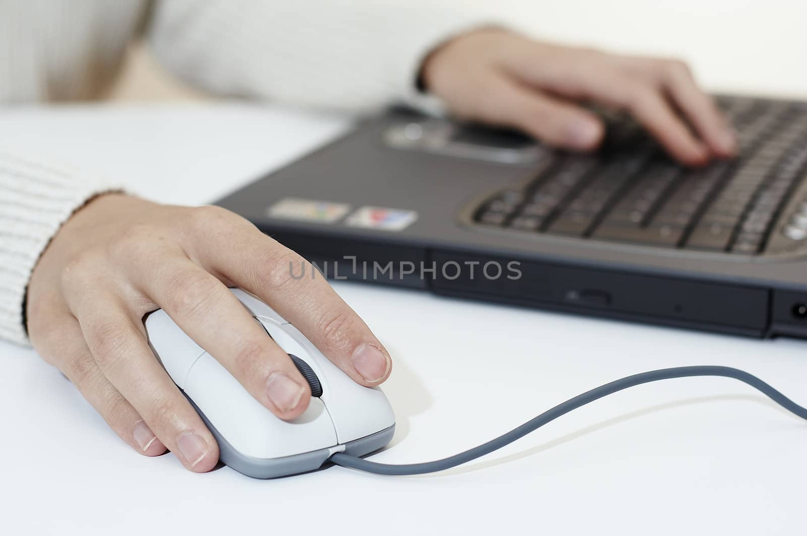 Woman using computer