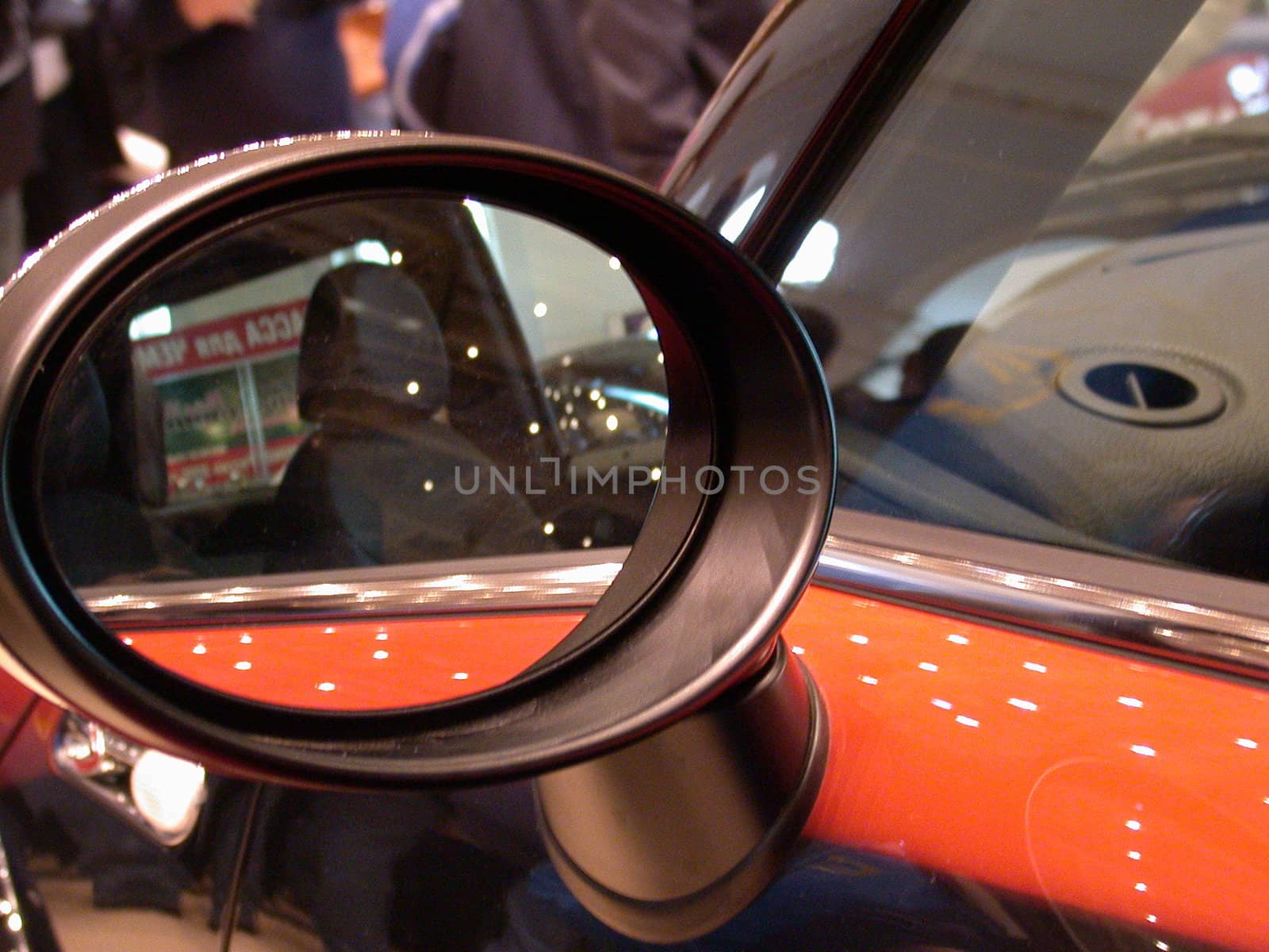 The auto detailed. The mirror of the view aft.
