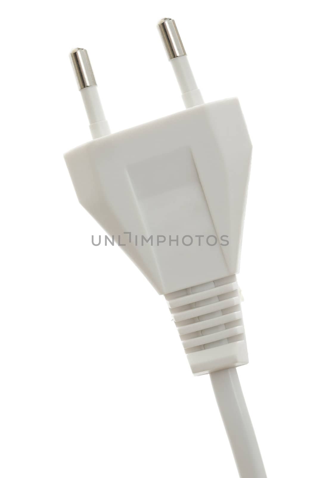 European power plug isolated over white backgroun