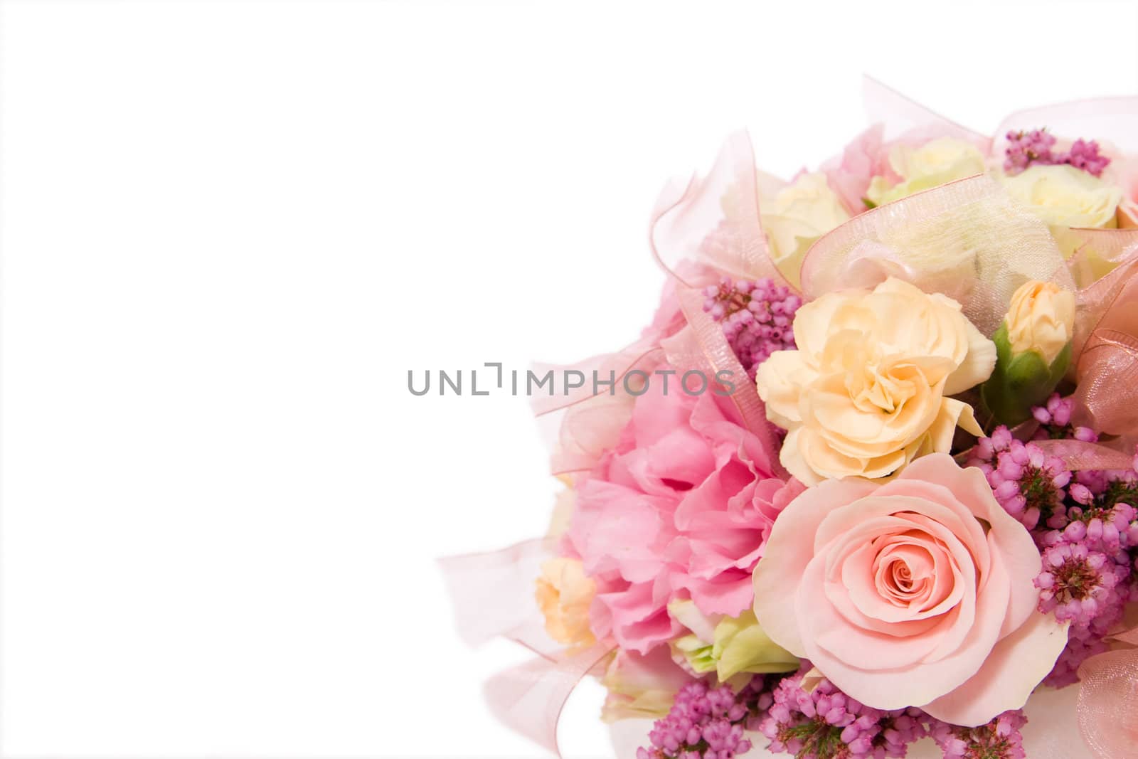 wedding background decoration with beautiful bouquet