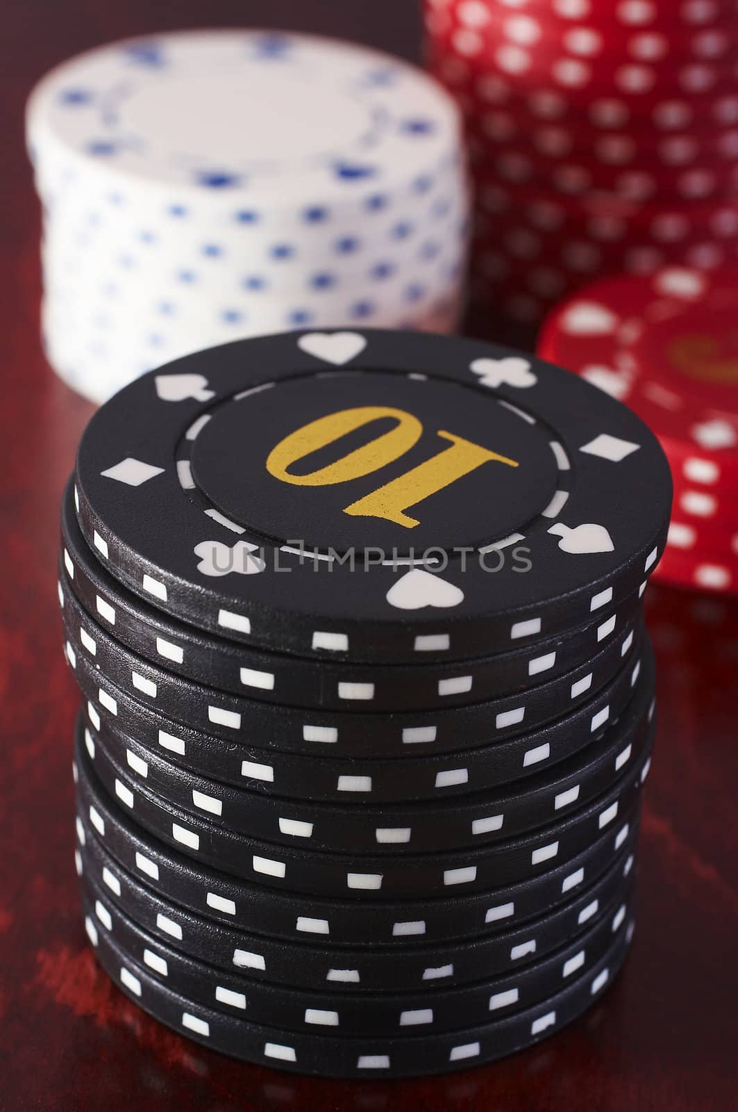 Stack of casino chips
