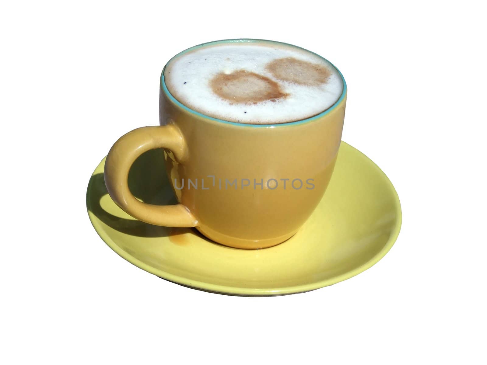 cup of coffe against a white background
