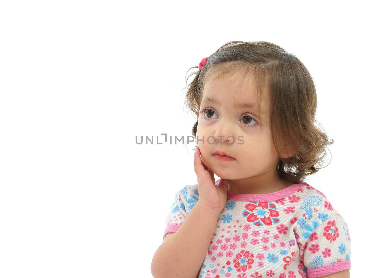 Beauty toddler with a dreamy expression (portrait). More pictures of this baby at my gallery
