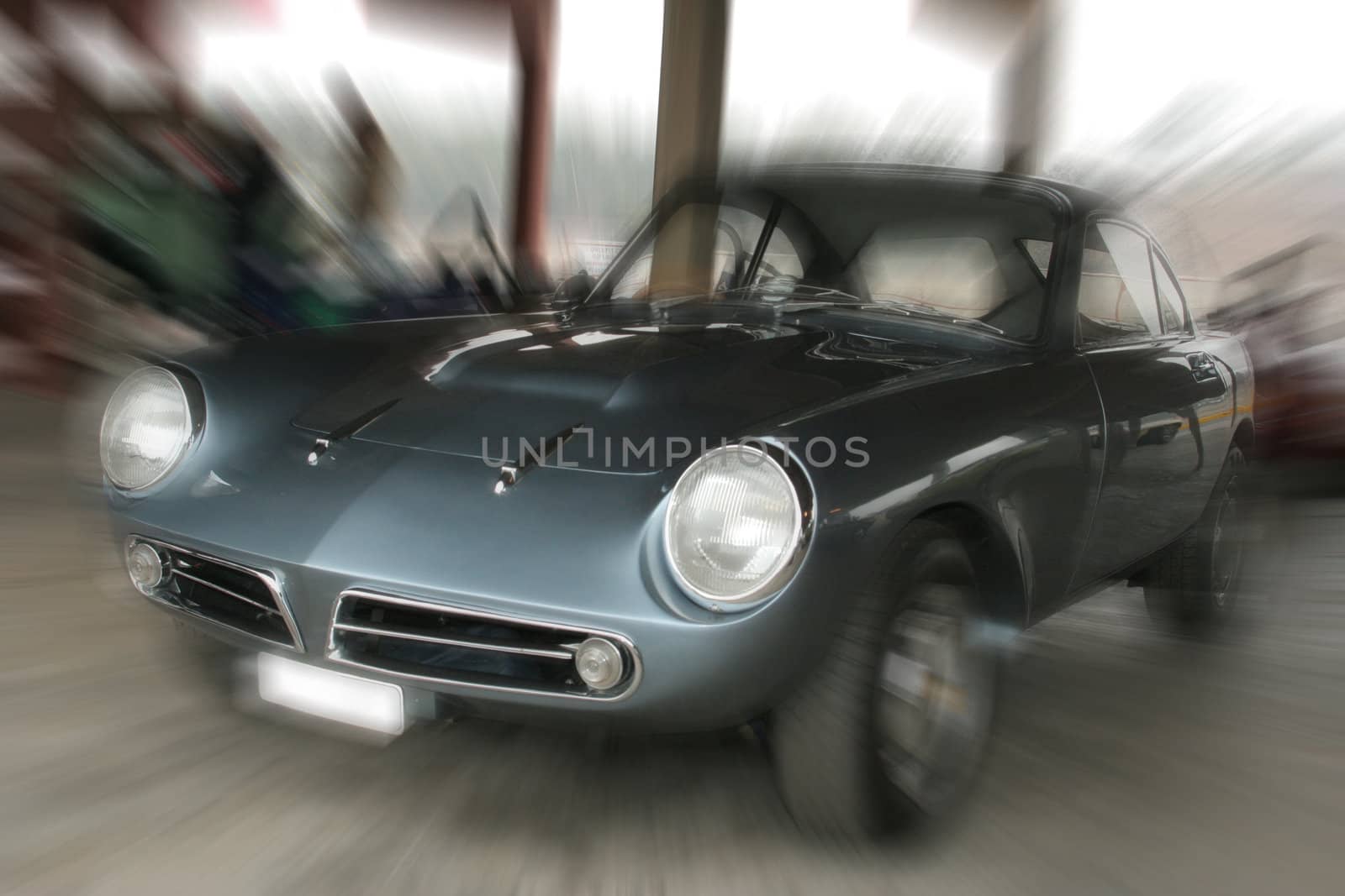 Artistic blur of a motor car.