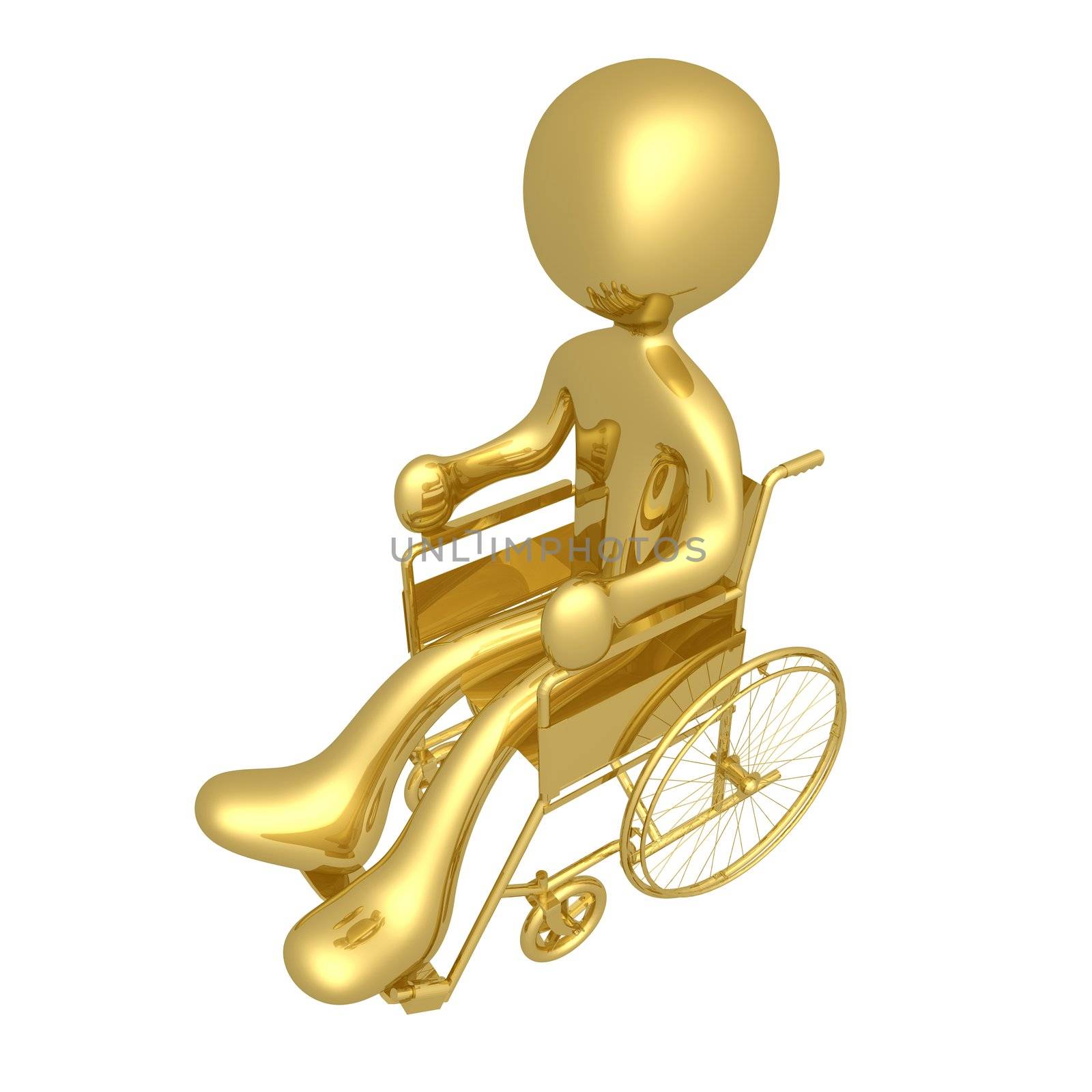 Computer generated 3d image - Wheelchair.
