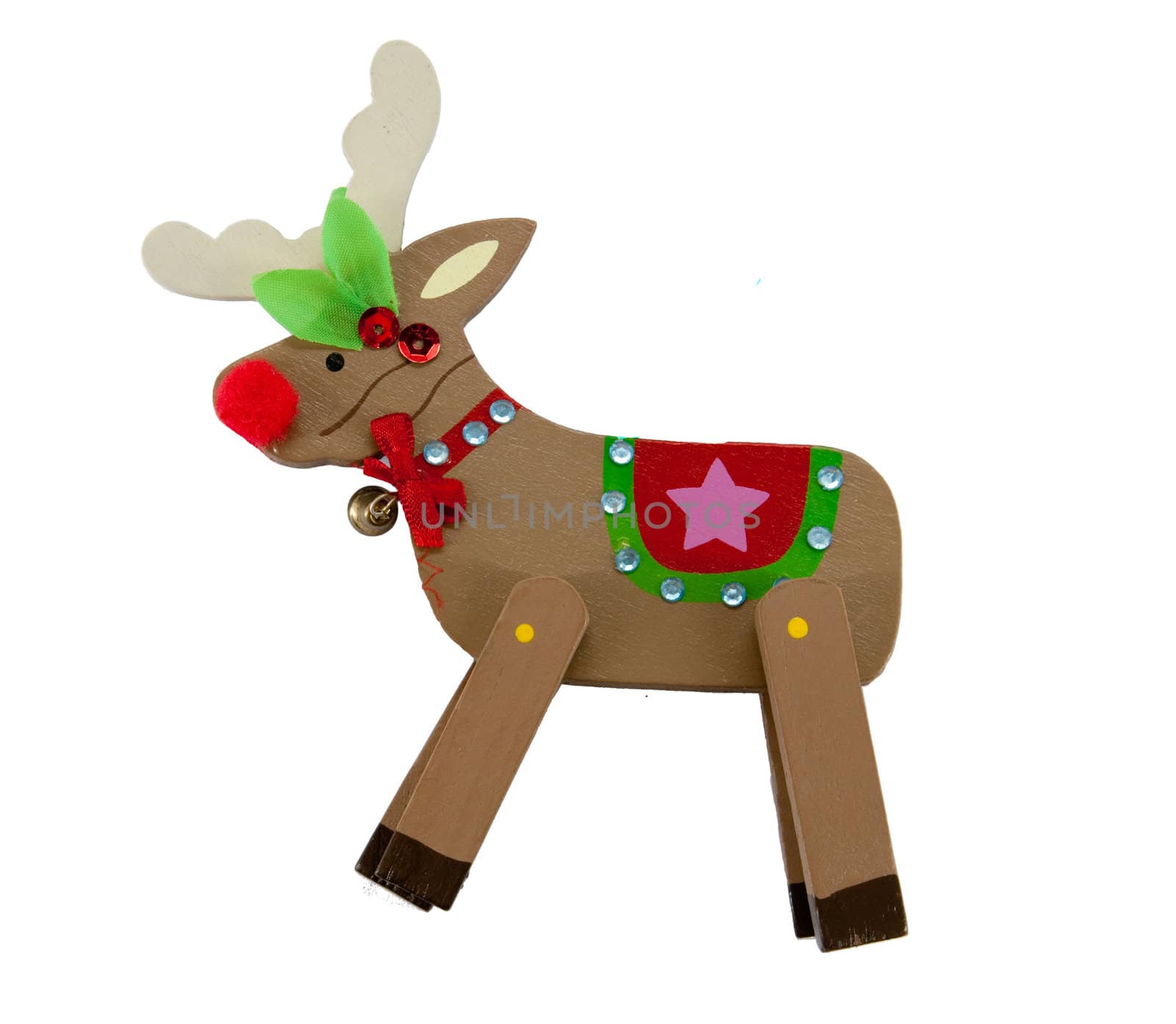 The picture of funny christmas brown deer