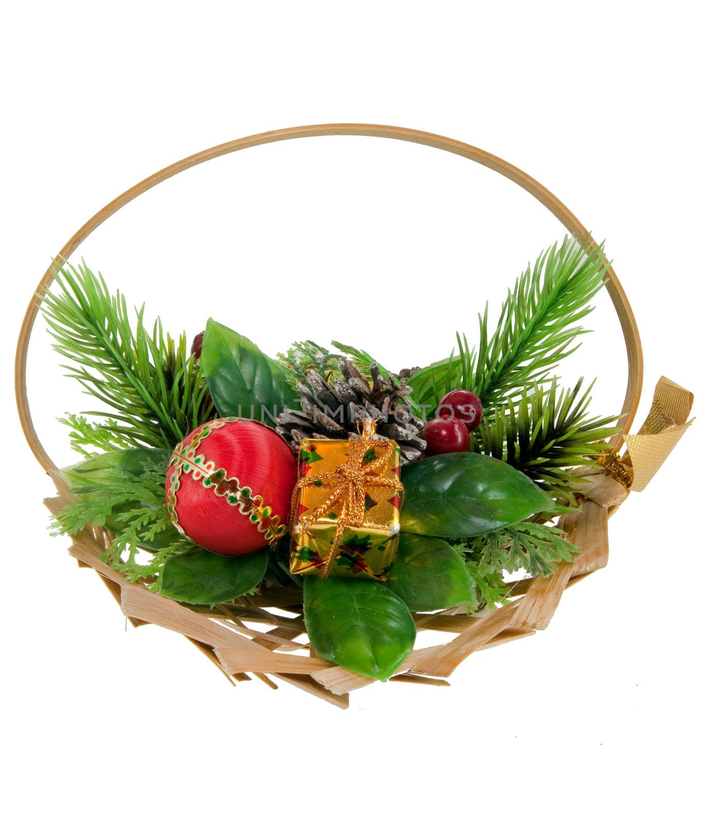 The picture of cute christmas decoration basket