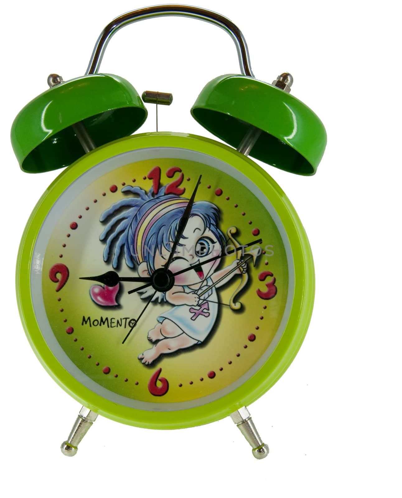 The picture of cute green home clock