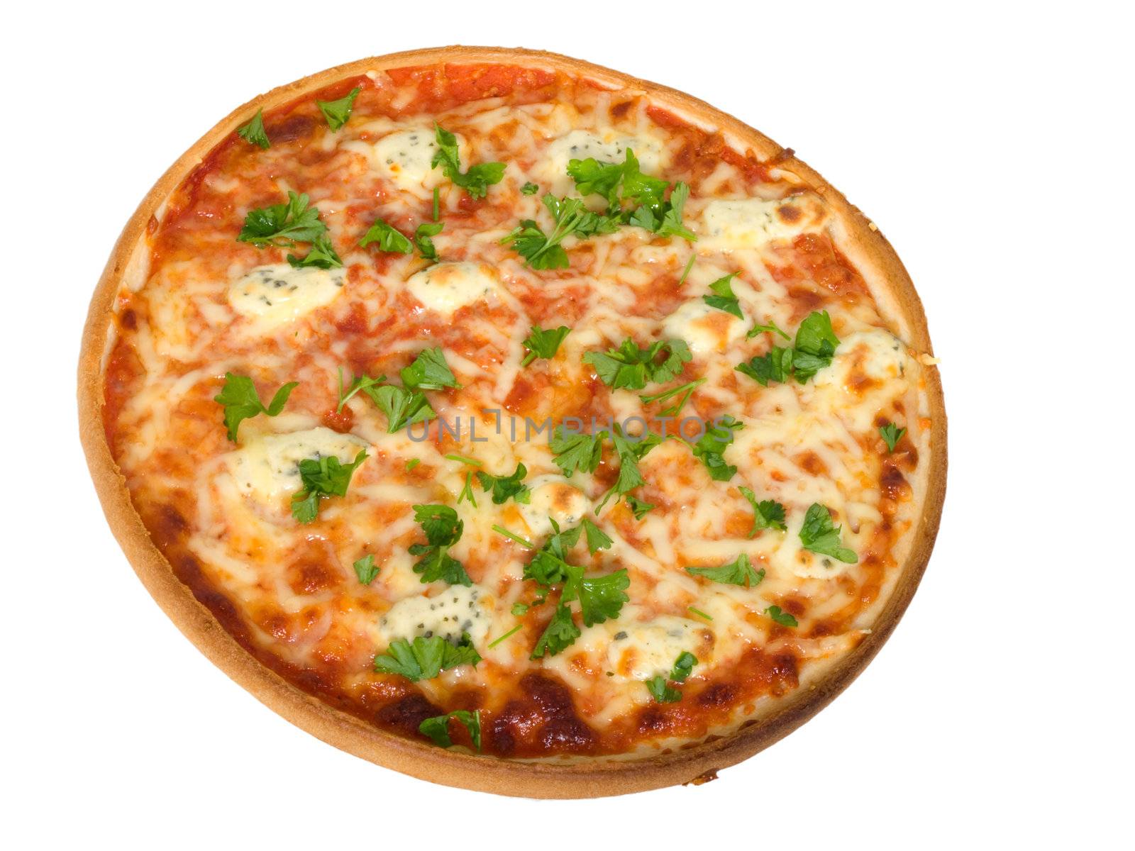  Pizza on white background by motorolka
