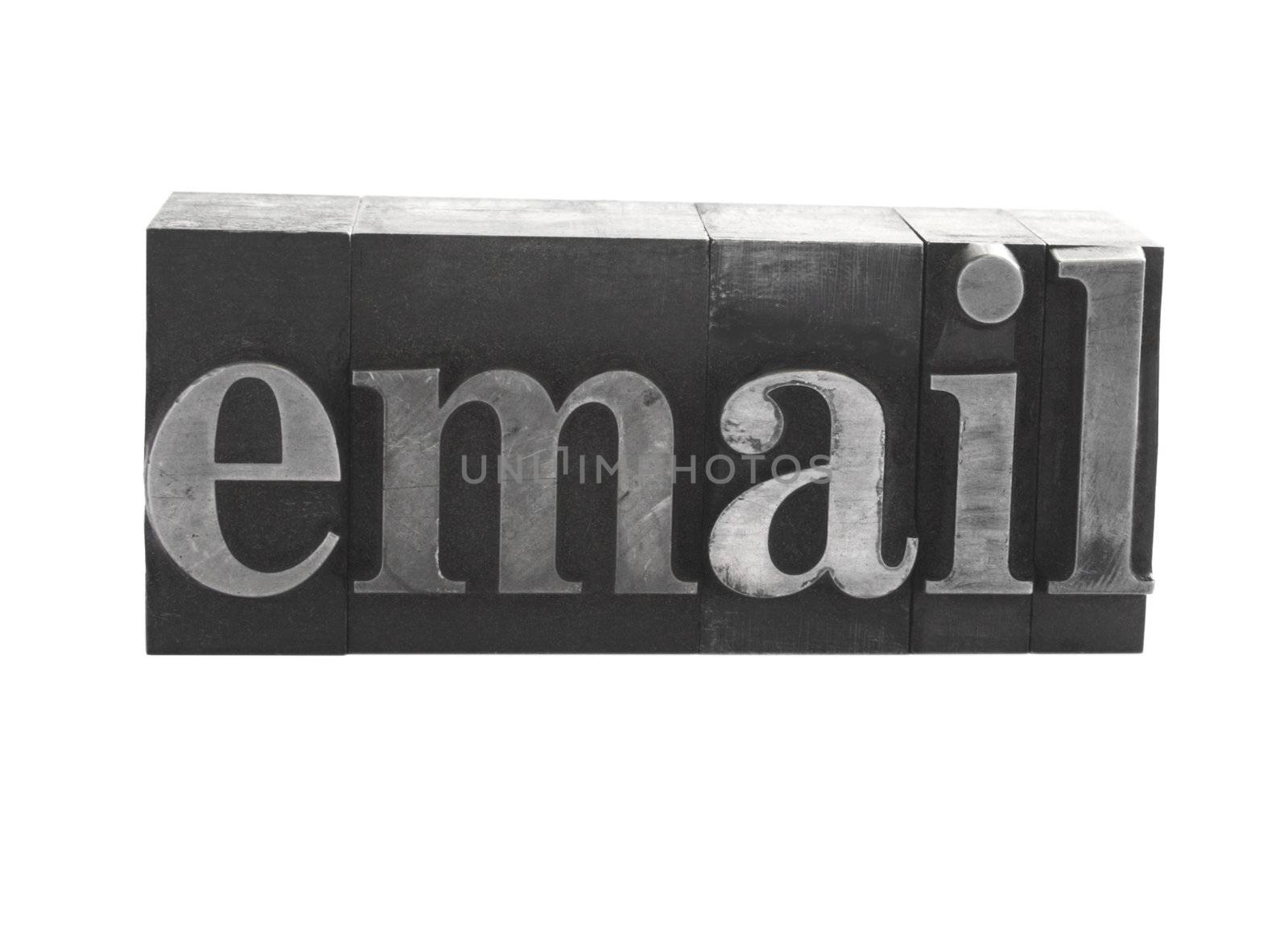 email in metal letters by nebari