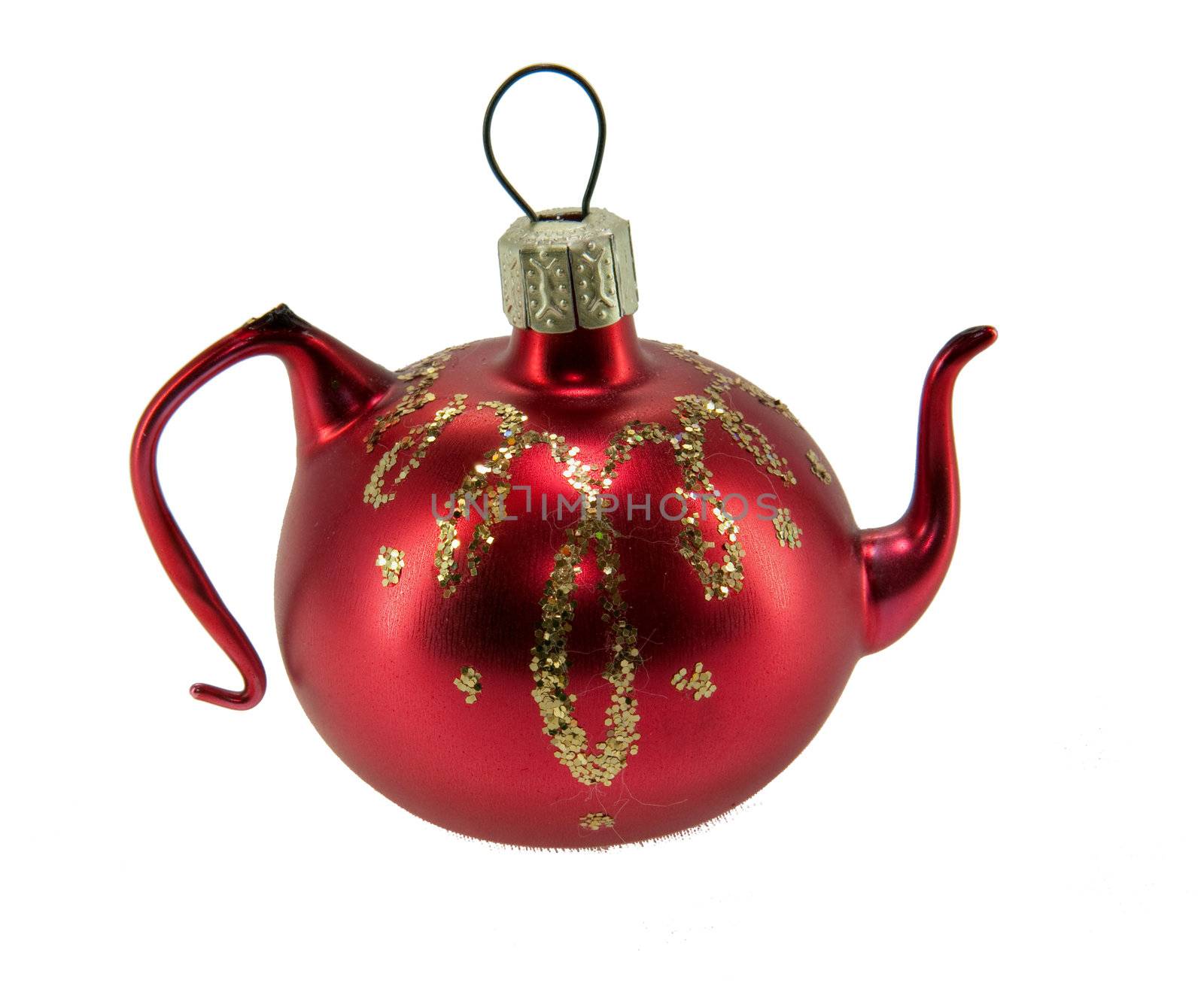 The picture of cute christmas decoration teapot