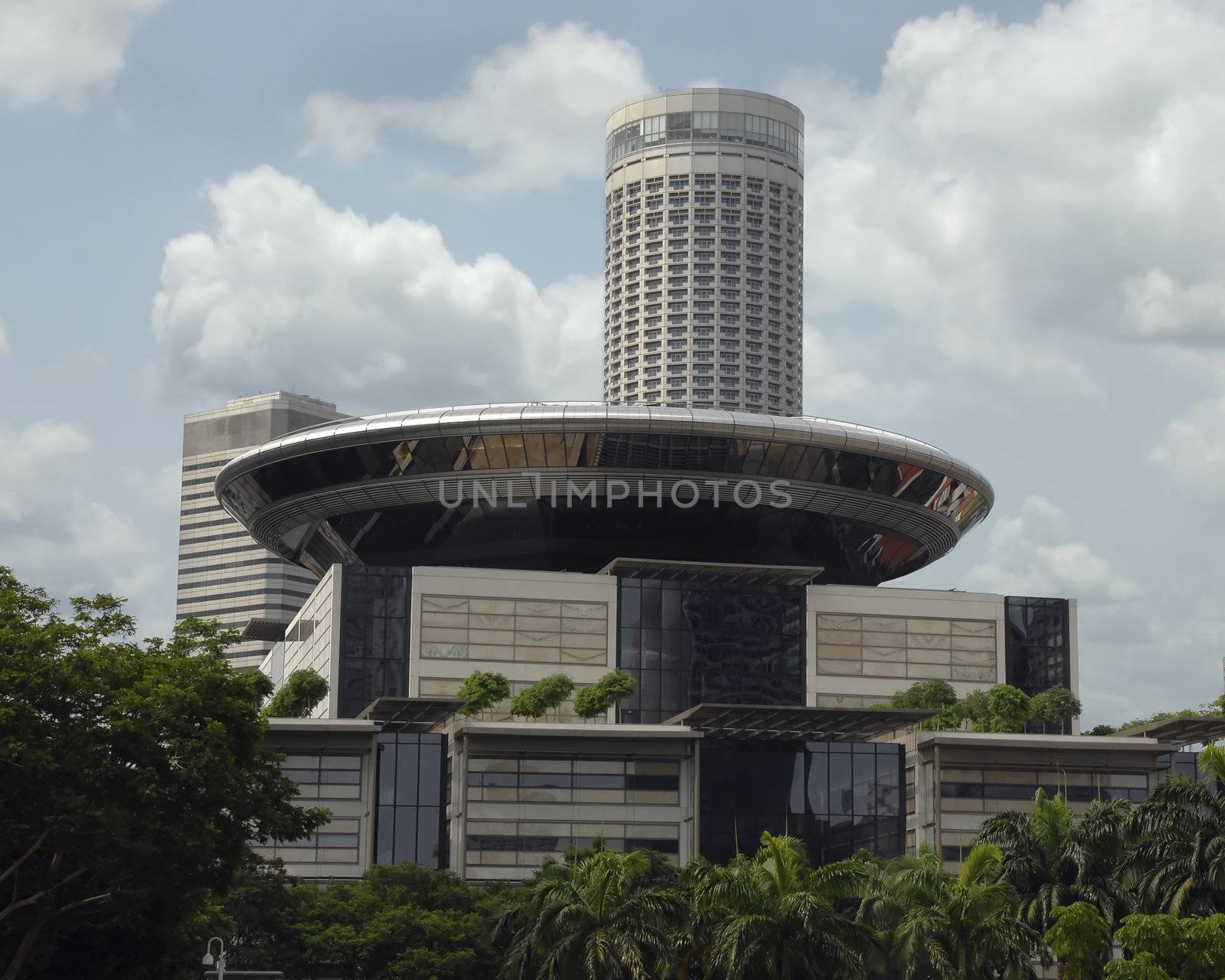 The uniquely modern Supreme Court building in Singapore