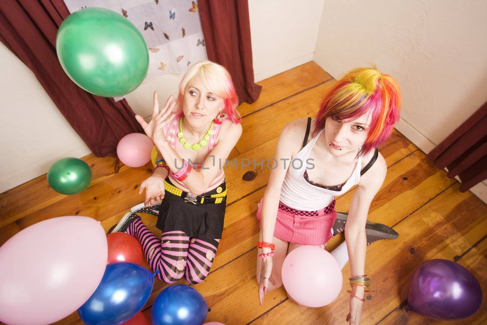Girls With Balloons by Creatista