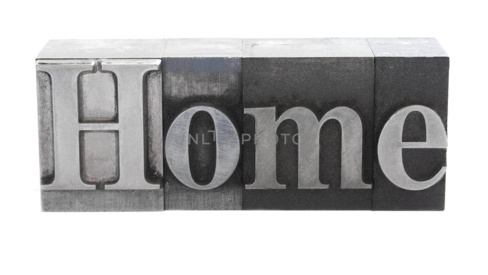 Home in metal letters by nebari