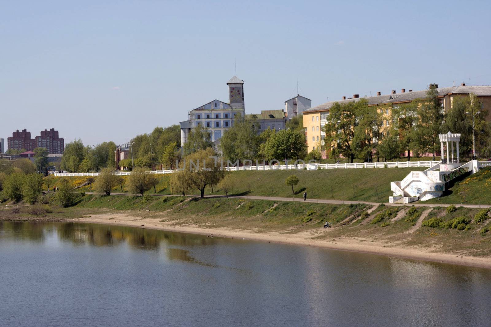 The river Volga in the city of Yaroslavl