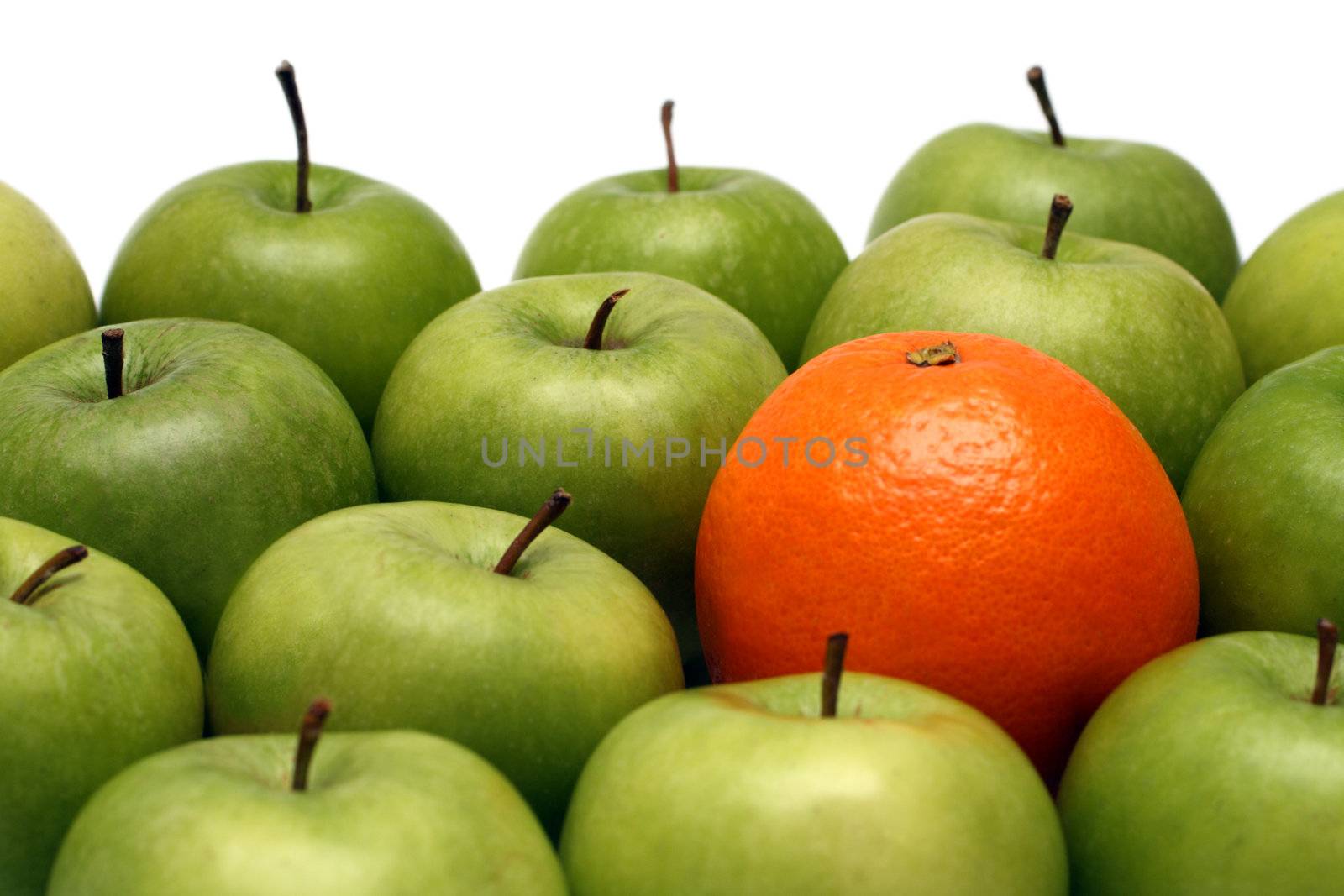 different concepts - orange between apples by Mikko
