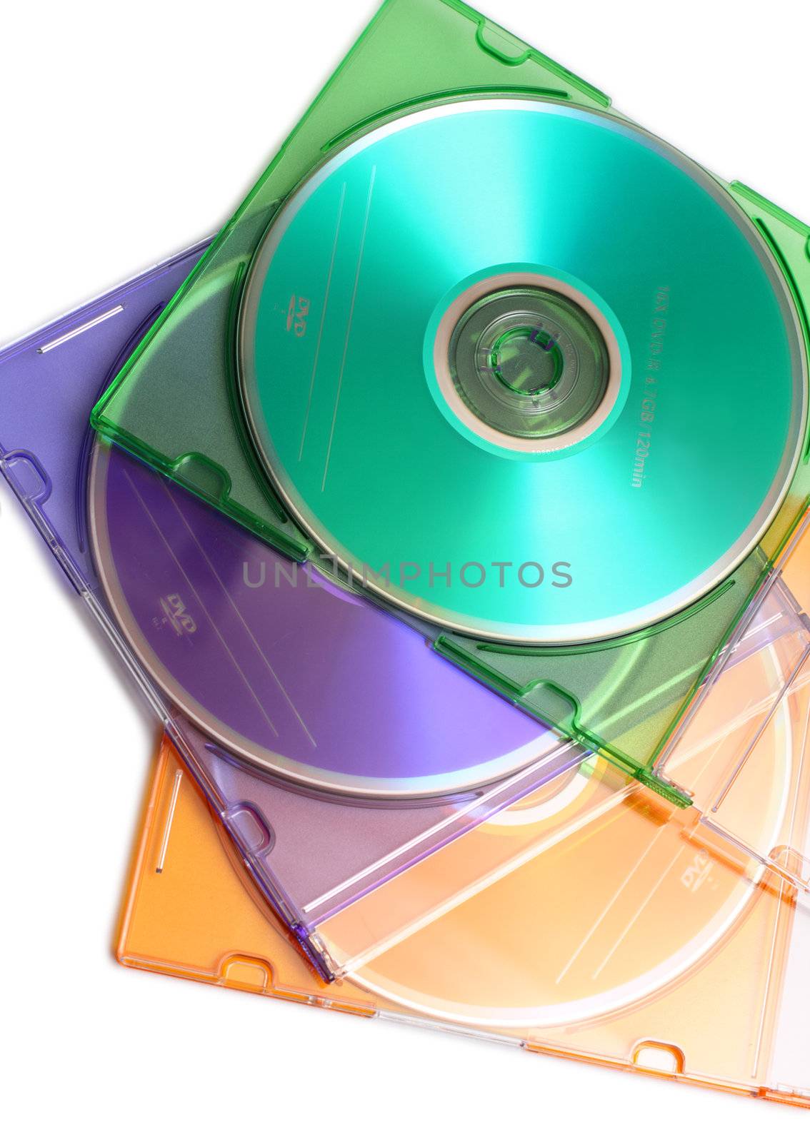 colored dvd compact discs by Mikko