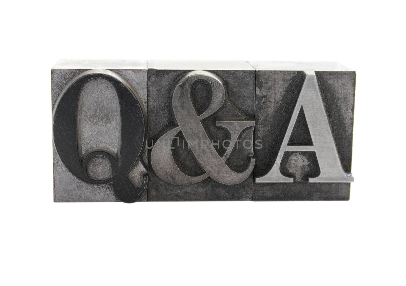 Q&A in metal type  by nebari