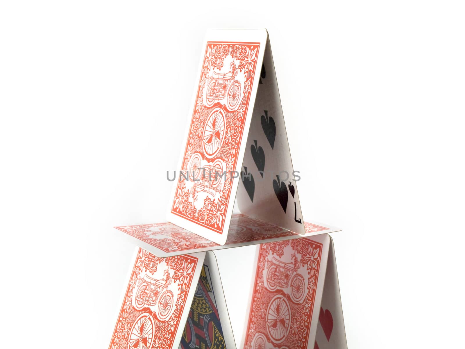 House of Cards on White Background by bobbigmac