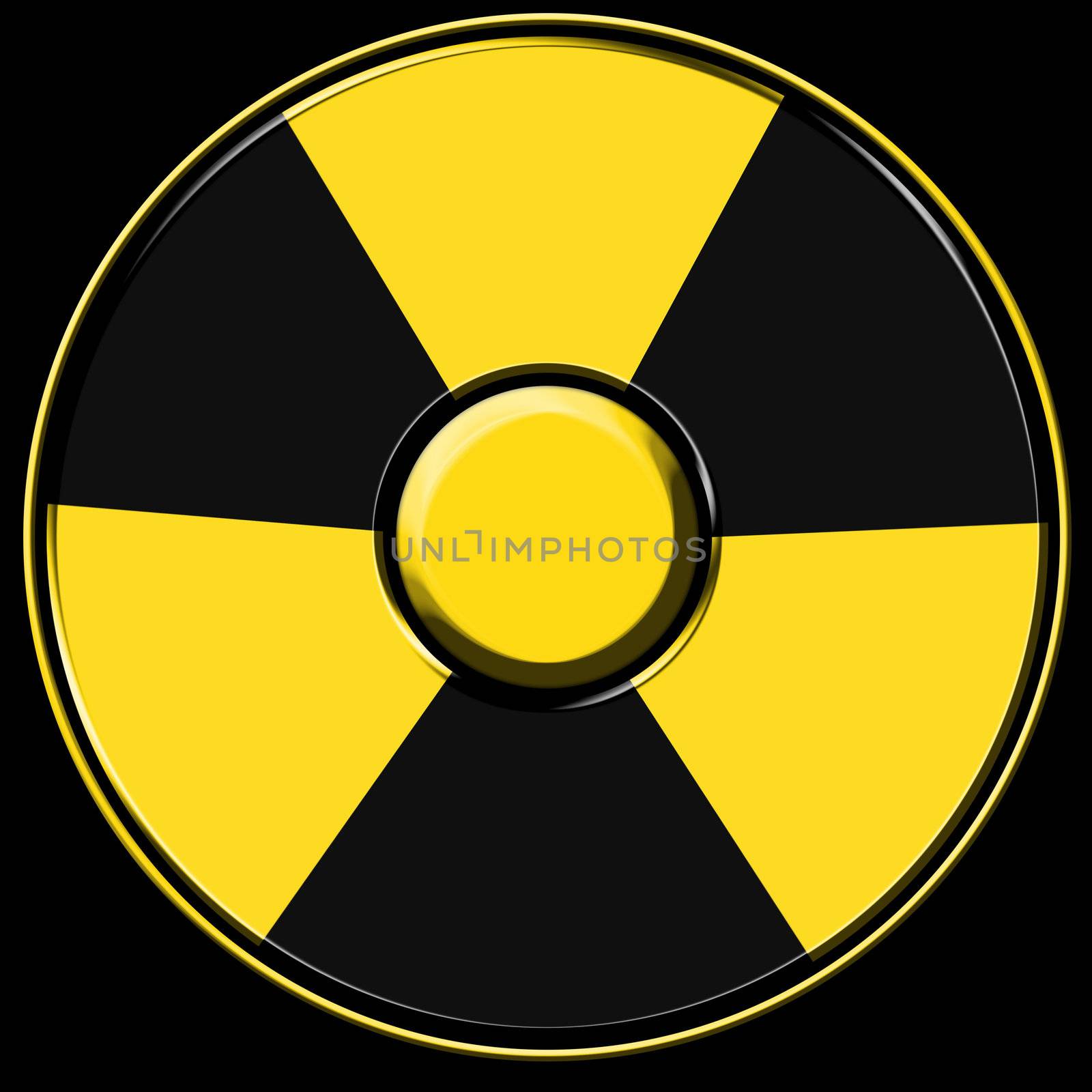 warning symbol of radiation by anobis