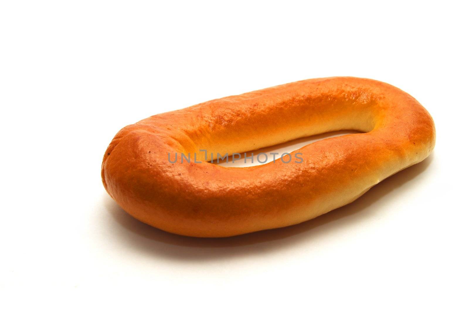 photo of the bagel on white background