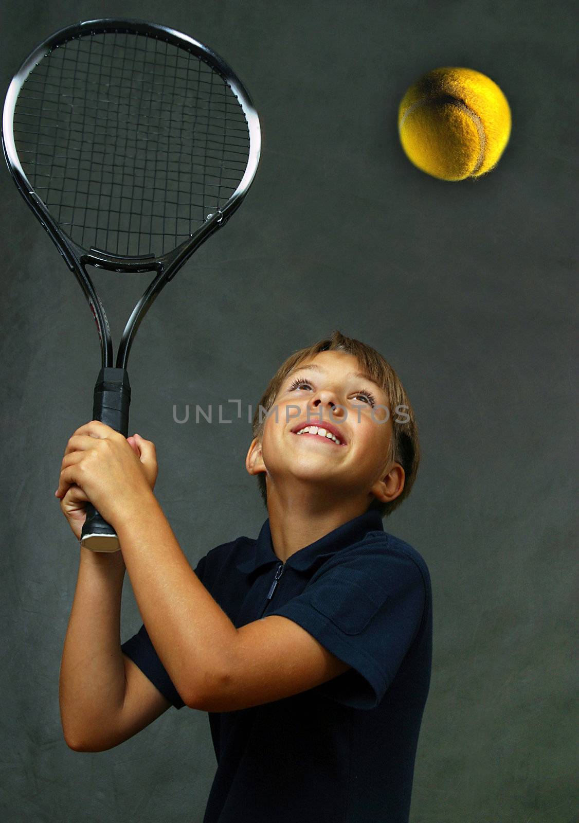 The girl with tennis attributes