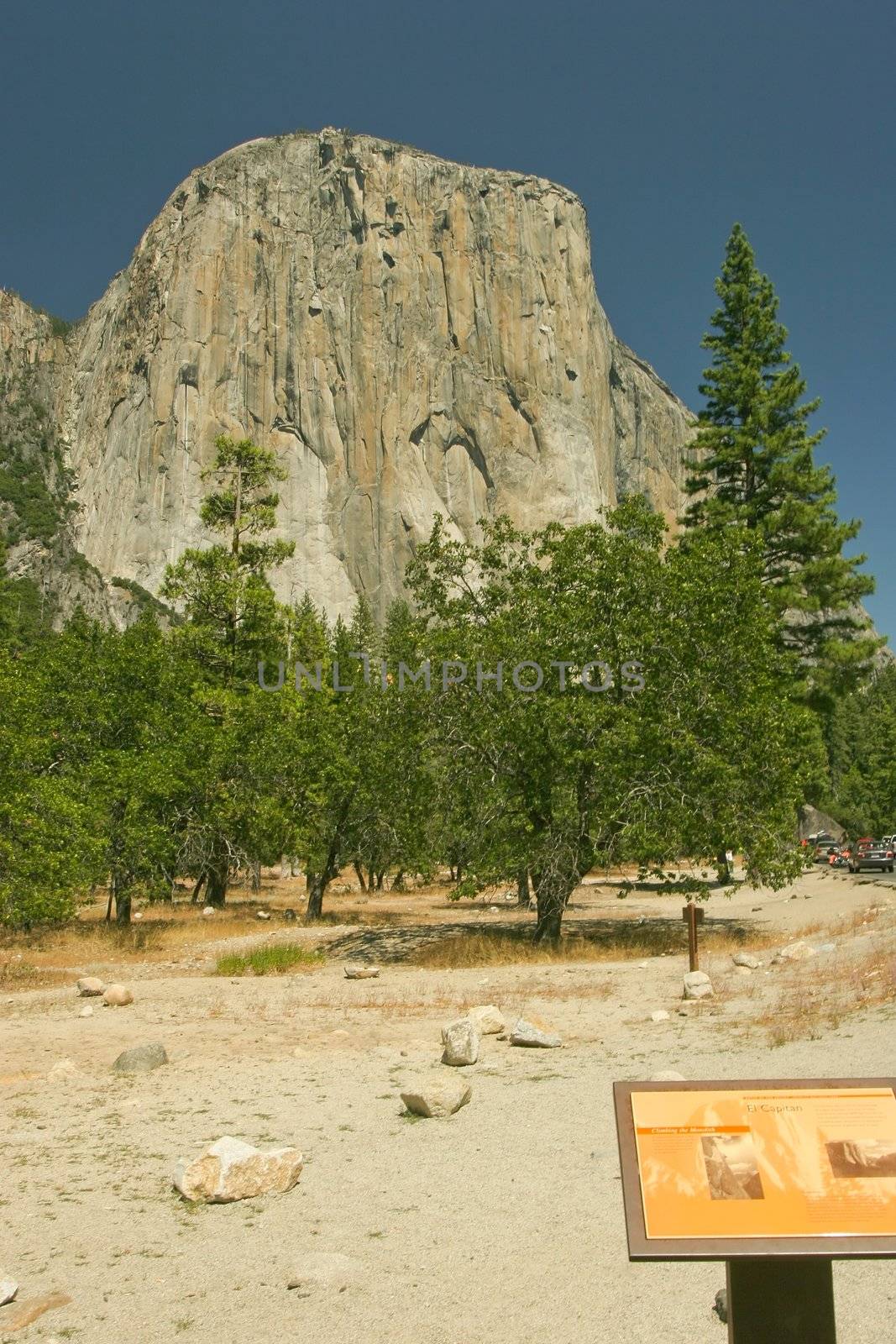 El Capitan is a 3,000 feet (910 m) vertical rock formation in Yosemite National Park